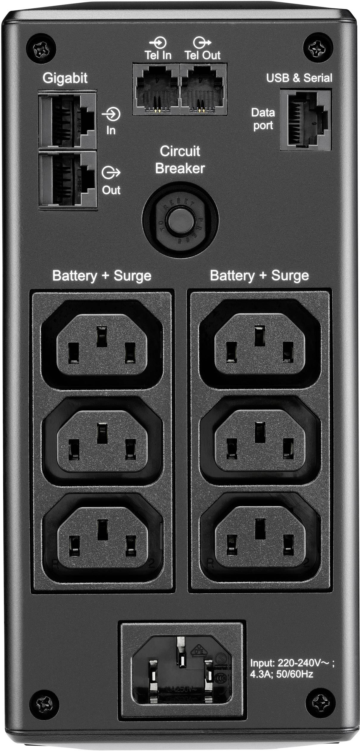 APC BR650MI USV 650 VA Anzahl Ausgänge 6 x