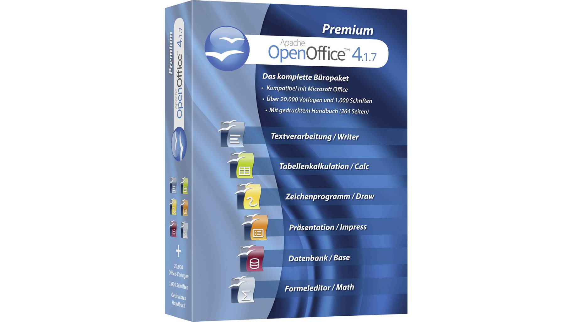 OpenOffice 4.1.7 PREMIUM Vollversion, 1 Lizenz Windows Office-Paket ...