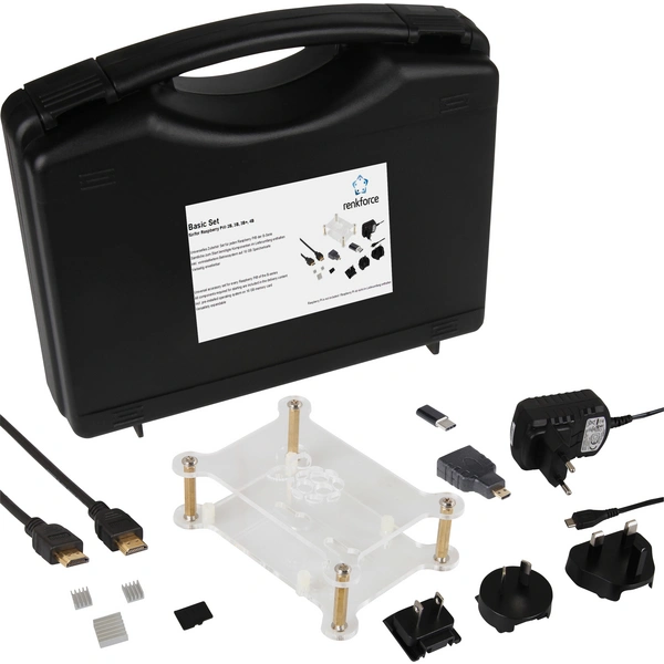 Renkforce Basic Set inkl. Gehäuse, inkl. Netzteil, inkl. HDMI™-Kabel, inkl. Noobs OS, inkl. Kühlkörper Renkforce Basic Set inkl. Gehäuse, inkl. Netzteil, inkl. HDMI™-Kabel, inkl. Noobs OS, inkl. Kühlkörper