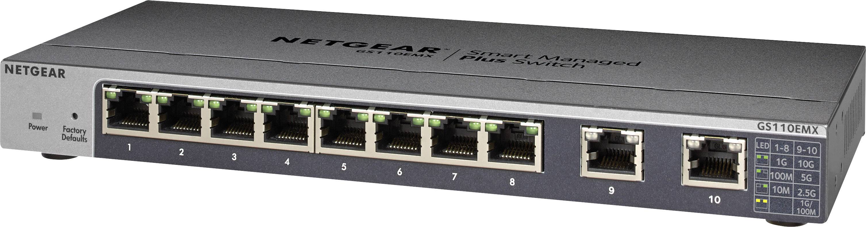 NETGEAR GS110EMX-100PES NETGEAR 8-Port GB Smart Managed Switch Netzwerk Switch