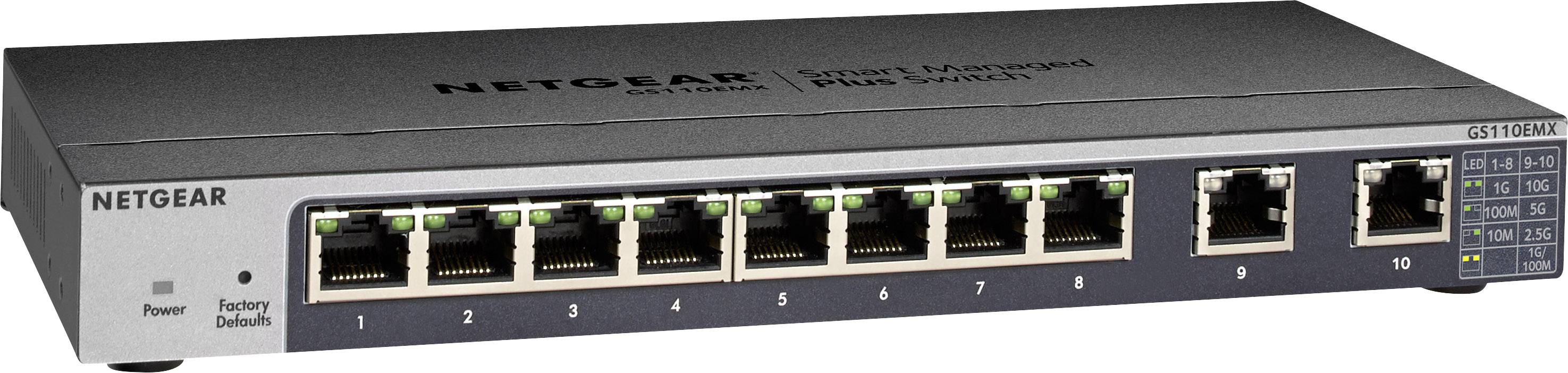 NETGEAR GS110EMX-100PES NETGEAR 8-Port GB Smart Managed Switch Netzwerk Switch