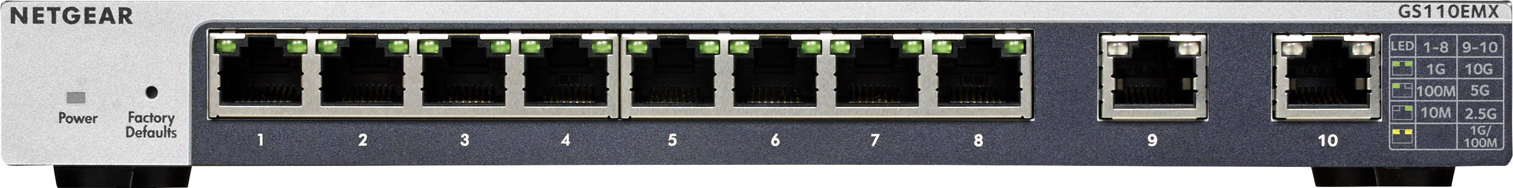NETGEAR GS110EMX-100PES NETGEAR 8-Port GB Smart Managed Switch Netzwerk Switch