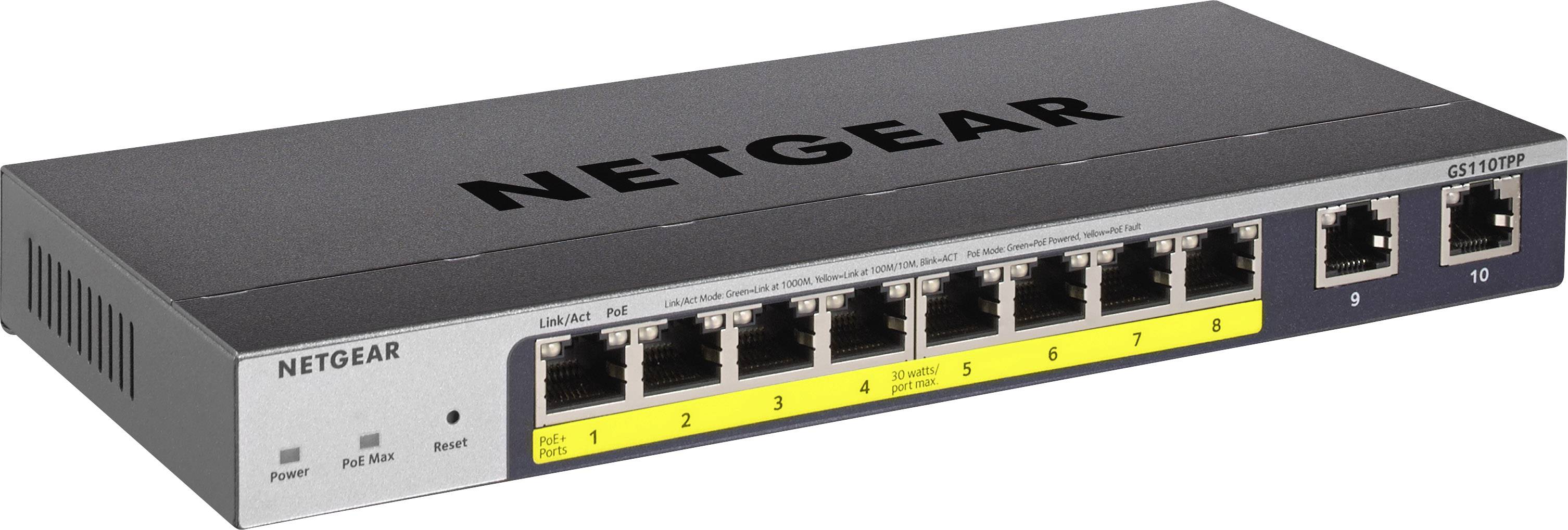 NETGEAR 8Port Gigabit PoE Ethernet Netzwerk Switch