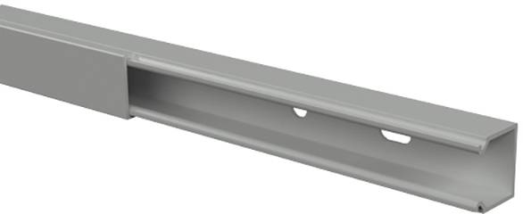 Metallschiene mit seitlichem Ausschnitt und Löchern, geeignet für Befestigungs- und Montagesysteme.