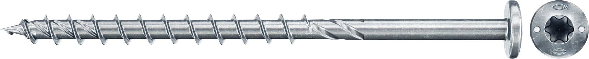 Metallschraube mit Senkkopf und Torx-Antrieb, silbern.
