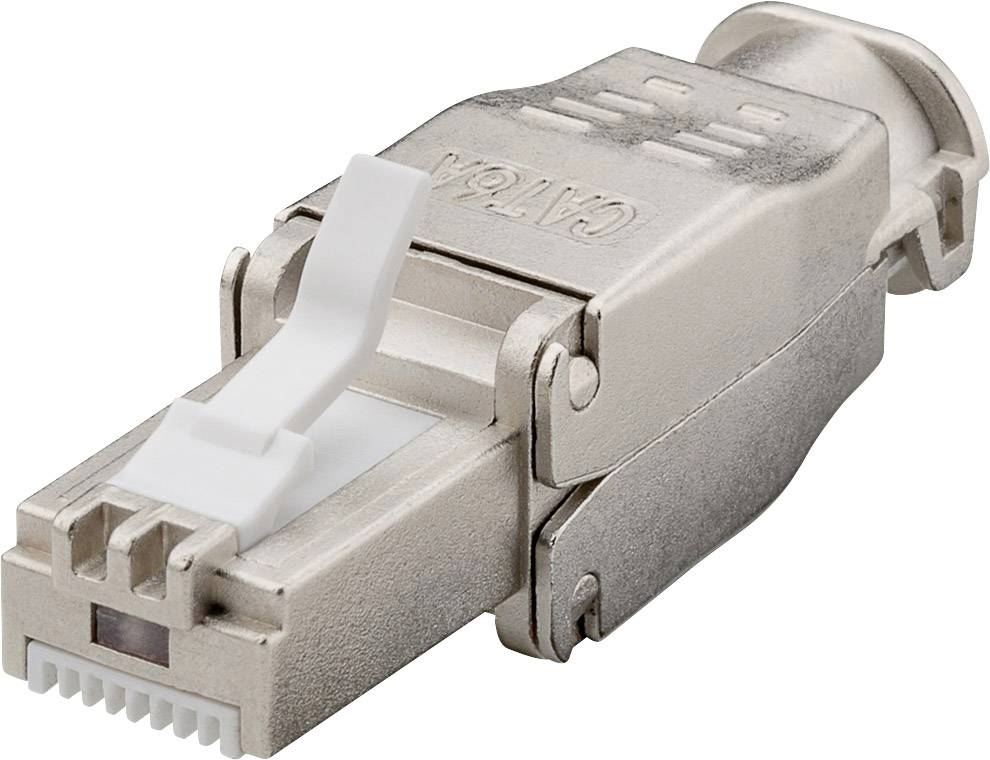 Goobay Werkzeugfreier RJ45 Stecker CAT 6A STP geschirmt 38292 Stecker, gerade 1 St.