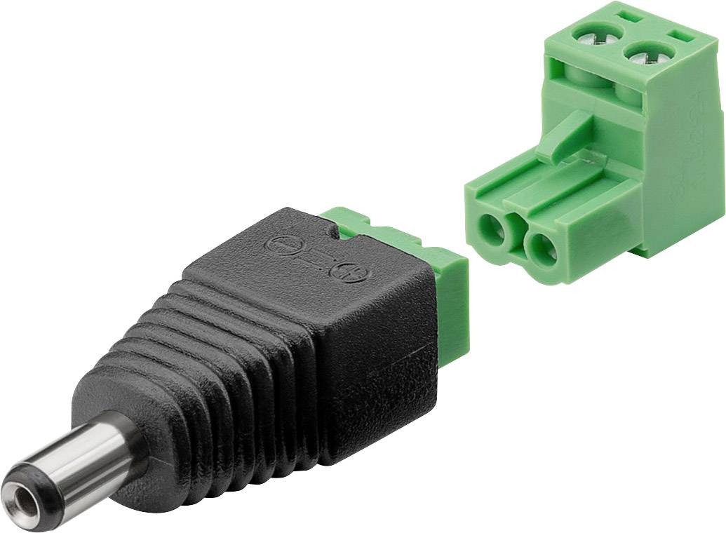 Goobay 76744 Niedervolt-Steckverbinder Stecker, gerade 5.50 mm 2.10 mm 1 St. Bulk