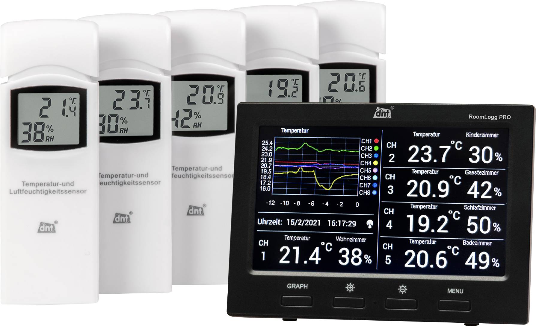 Dnt RoomLogg Pro DNT000004 Funk-Thermo-/Hygrometer