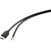 TRU COMPONENTS Strom-Kabel Raspberry Pi [1x USB-C® Stecker - 1x offene Kabelenden] 1.00 m Schwarz