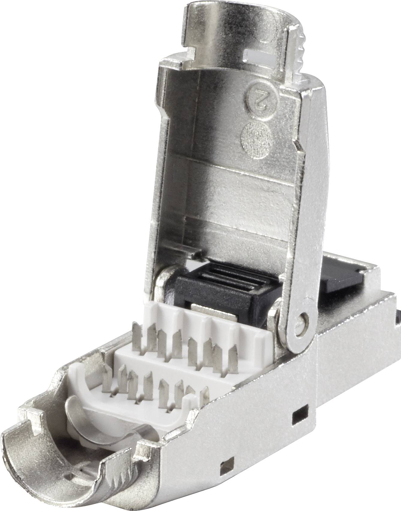 Renkforce CAT 8.1 RJ 45-Feldkonfektionsstecker RF-4495306 Stecker Polzahl Sensoren 8P8C Silber 1St.