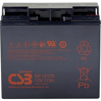 CSB Battery GP 12170 Standby USV GP12170I1 Bleiakku 12 V 17 Ah Blei-Vlies (AGM) (B x H x T) 181 x 1 CSB Battery GP 12170 Standby USV GP12170I1 Bleiakku 12 V 17 Ah Blei-Vlies (AGM) (B x H x T) 181 x 1