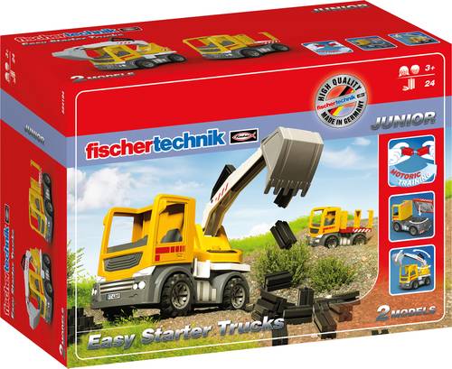 Fischertechnik 554194 Easy Starter Trucks - Spielzeugbagger Experimentierkasten ab 3 Jahre