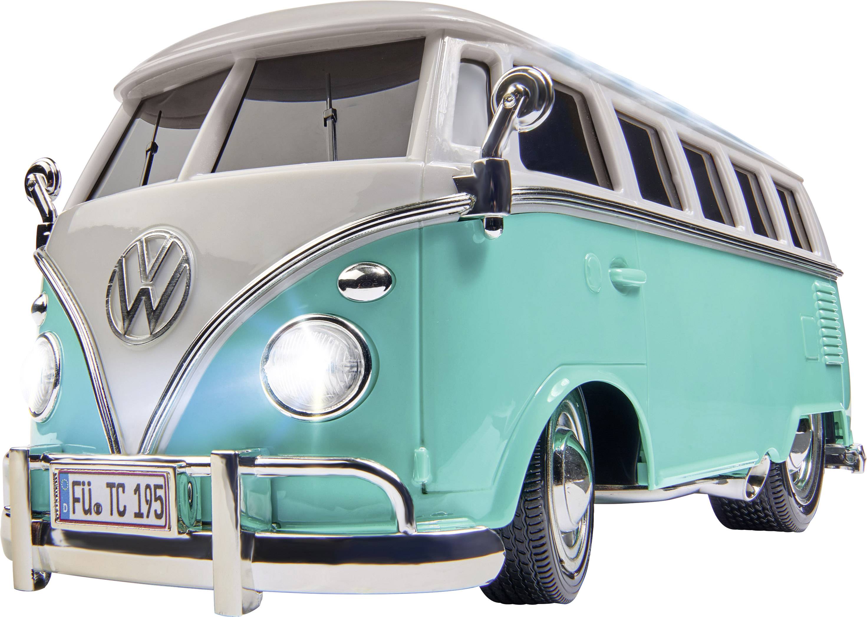 Carson Modellsport T1 Samba Bus Türkis Brushed 1:14 RC Modellauto Straßenmodell RtR 2,4GHz