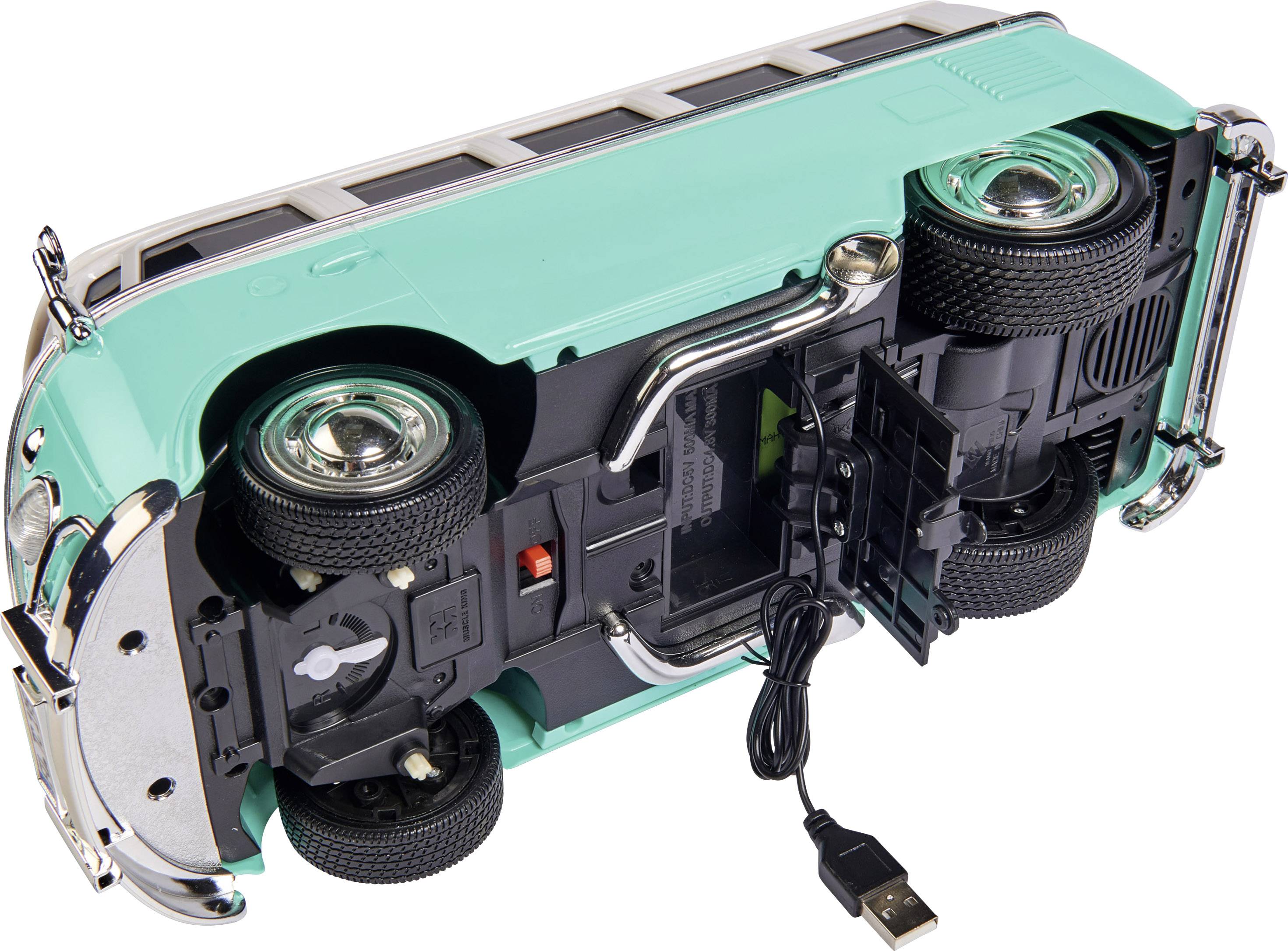 Carson Modellsport T1 Samba Bus Türkis Brushed 1:14 RC Modellauto Straßenmodell RtR 2,4GHz