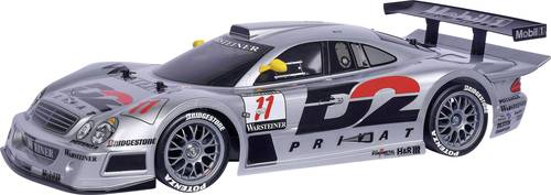 MB CLK-GTR 1997 Silber Brushed 1:10 RC Modellauto Elektro Straßenmodell Allradantrieb (4WD)