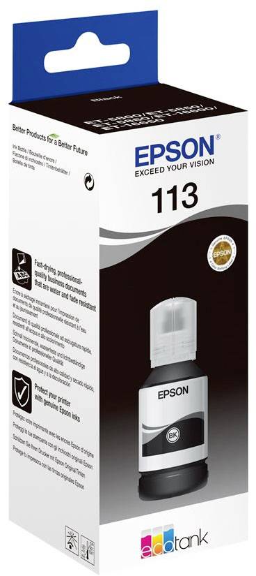 Epson C13T06B140 113 EcoTank Nachfülltinte Original Epson Schwarz 127 ml