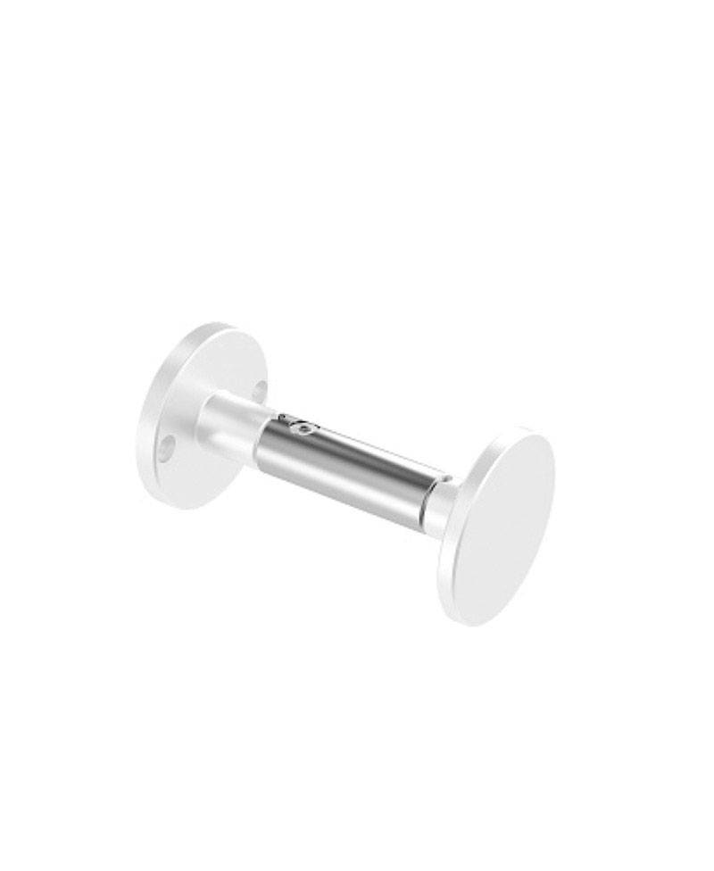 Ein silbernes Metallgewicht mit runden Enden, das wie ein kleiner Hantel aussieht. Ideal für kleine Fitness- oder Rehabilitationsübungen.