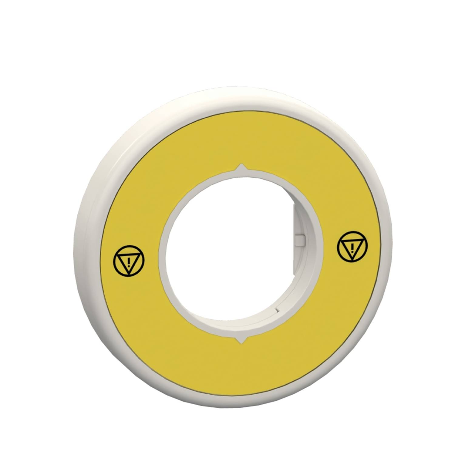 Schneider Electric ZBY9W2B140 ZBY9W2B140 Schildträger (Ø) 60 mm EMERGENCY STOP Gelb, Grau 1 St.