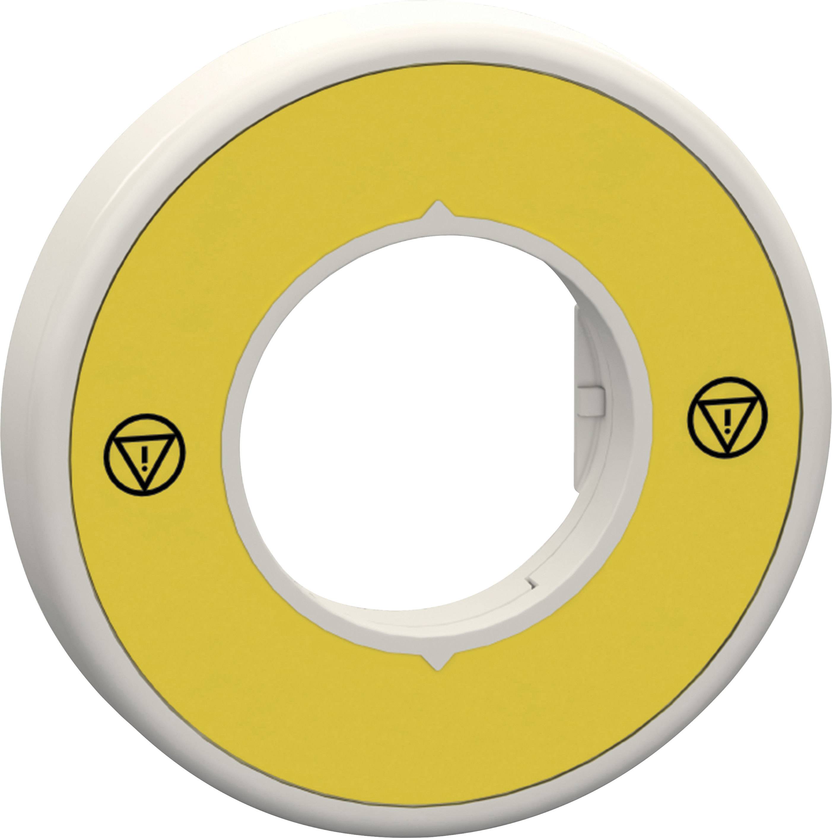 Schneider Electric ZBY9W2B140 ZBY9W2B140 Schildträger (Ø) 60 mm EMERGENCY STOP Gelb, Grau 1 St.