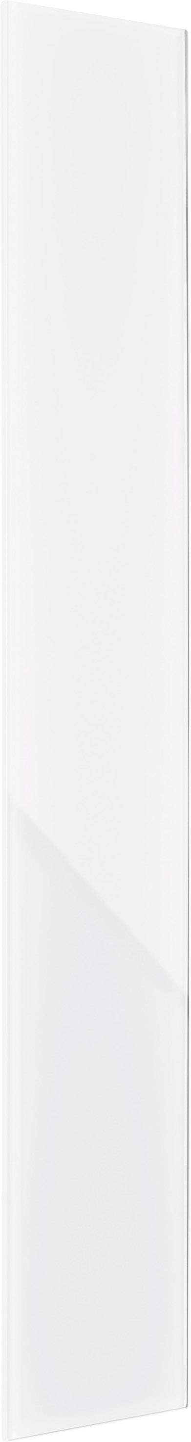 Weißes, schmales, rechteckiges Objekt auf weißem Hintergrund.