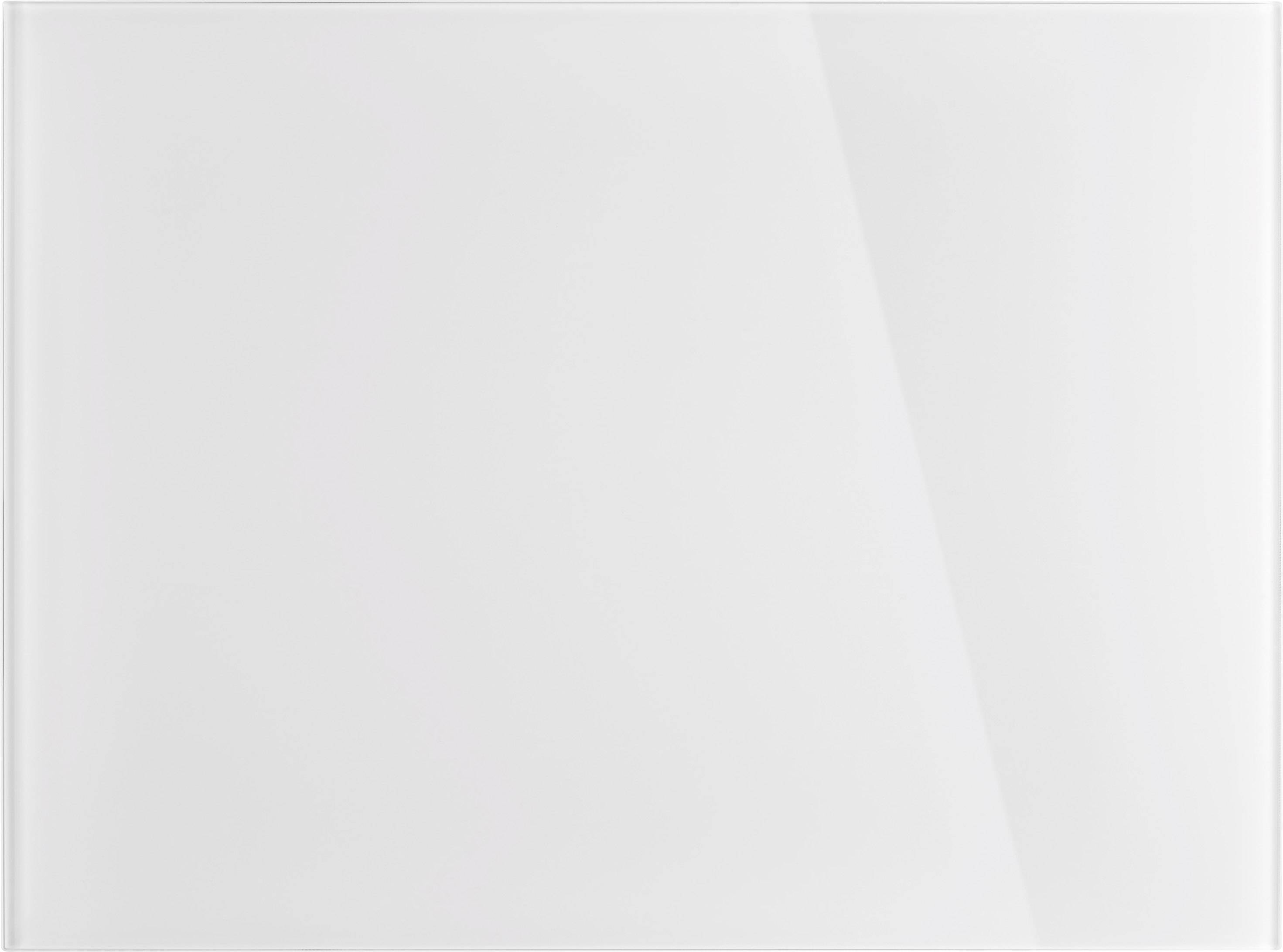 Weiße, glänzende, quadratische Keramikfliese mit glatter Oberfläche.