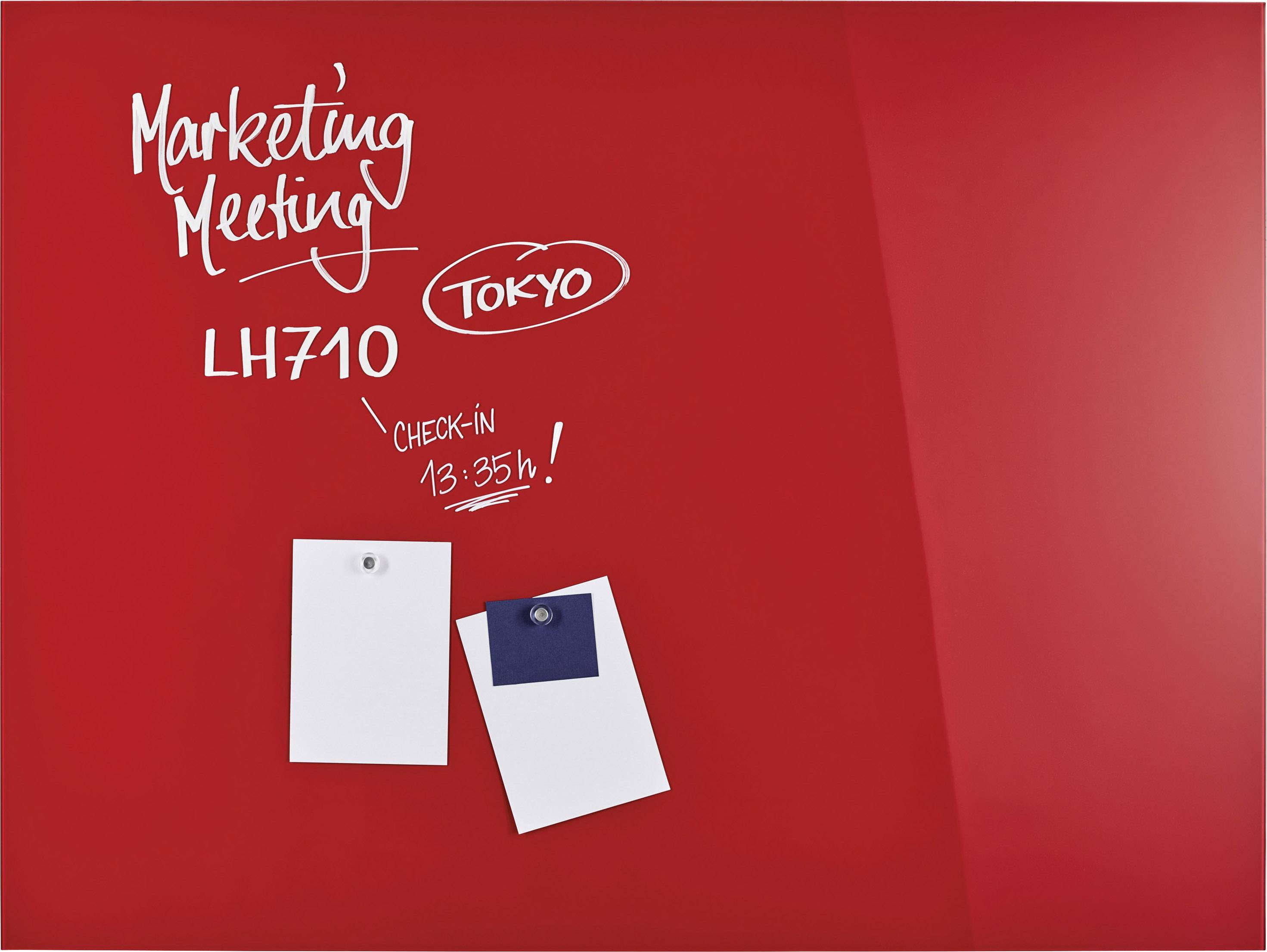 magnetoplan Glas-Magnetboard (B x H) 1200 mm x 900 mm Rot 13404006