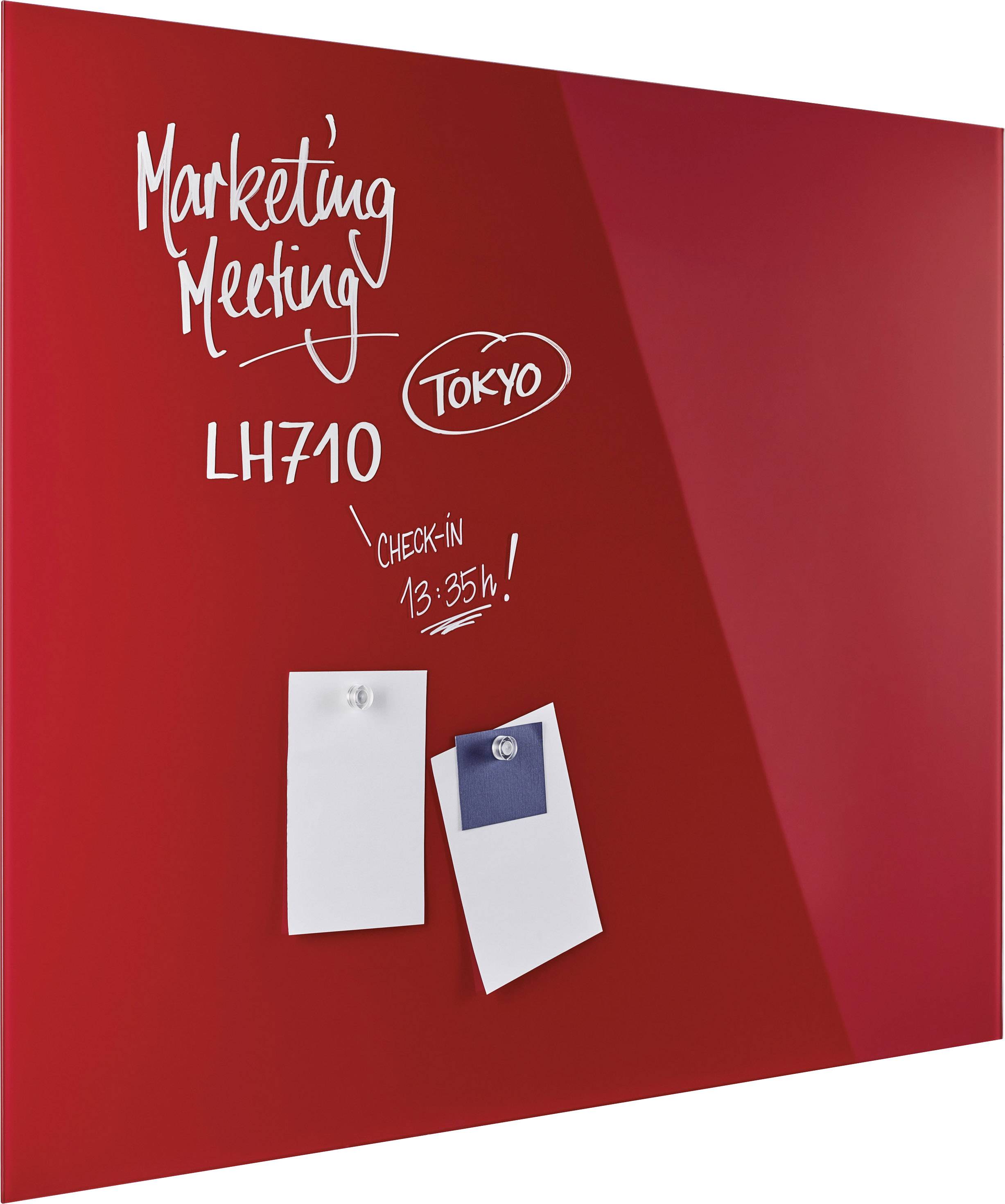magnetoplan Glas-Magnetboard (B x H) 1200 mm x 900 mm Rot 13404006
