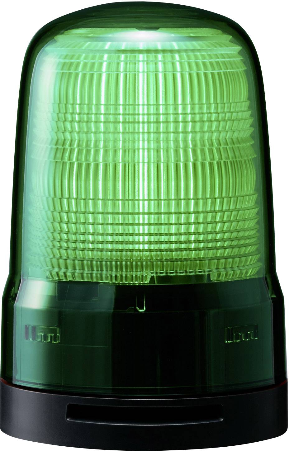 Grünes Blinklicht, typisch für Notfall- oder Warnsituationen, oft auf Fahrzeugen wie Krankenwagen oder Feuerwehrfahrzeugen zu sehen.