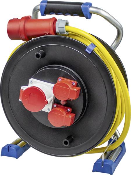 AS Schwabe 22167 Kabeltrommel 25.00m Gelb CEE-Stecker 16A 5polig