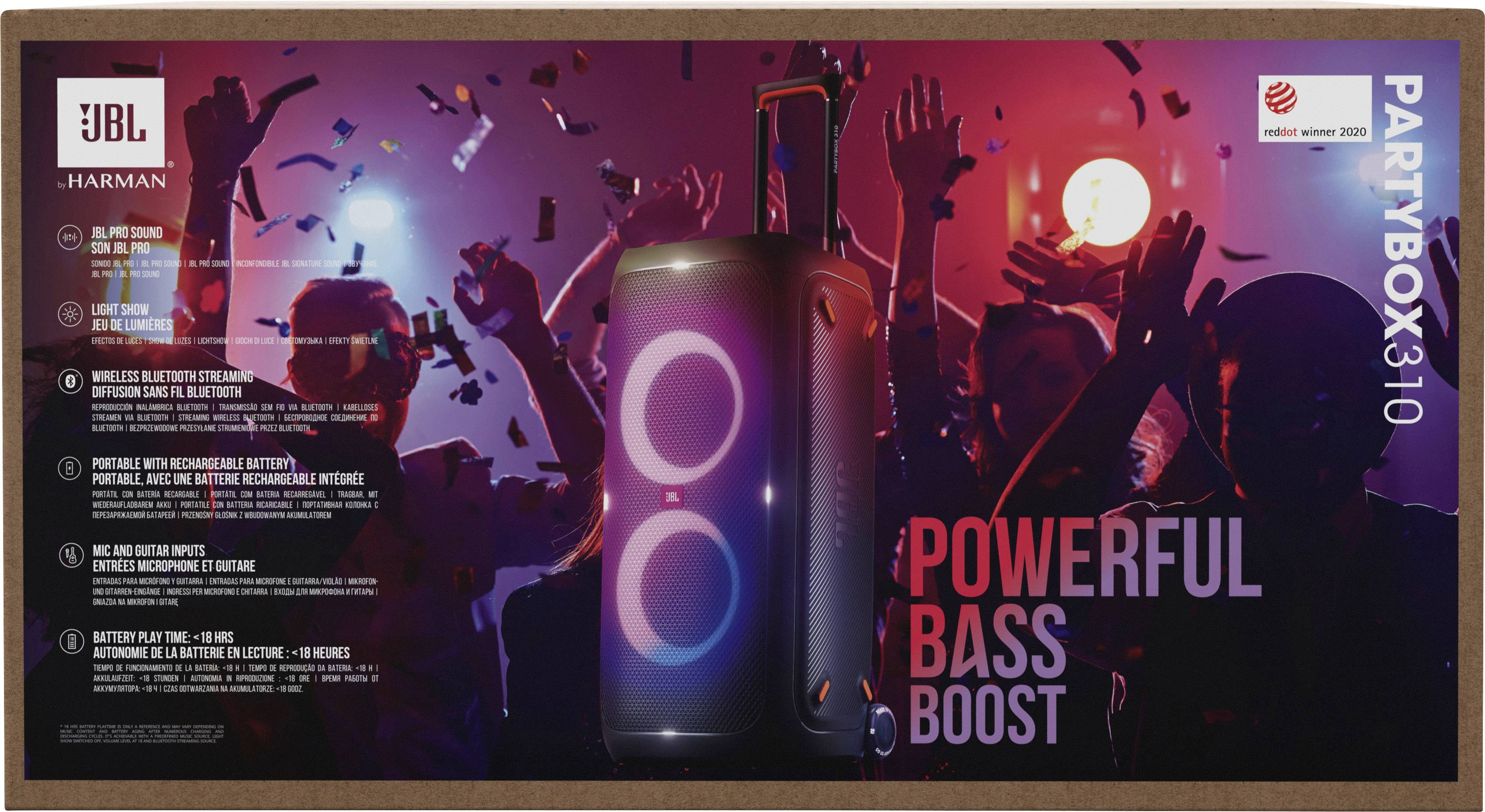 JBL Partybox 310 Bluetooth® Lautsprecher Schwarz