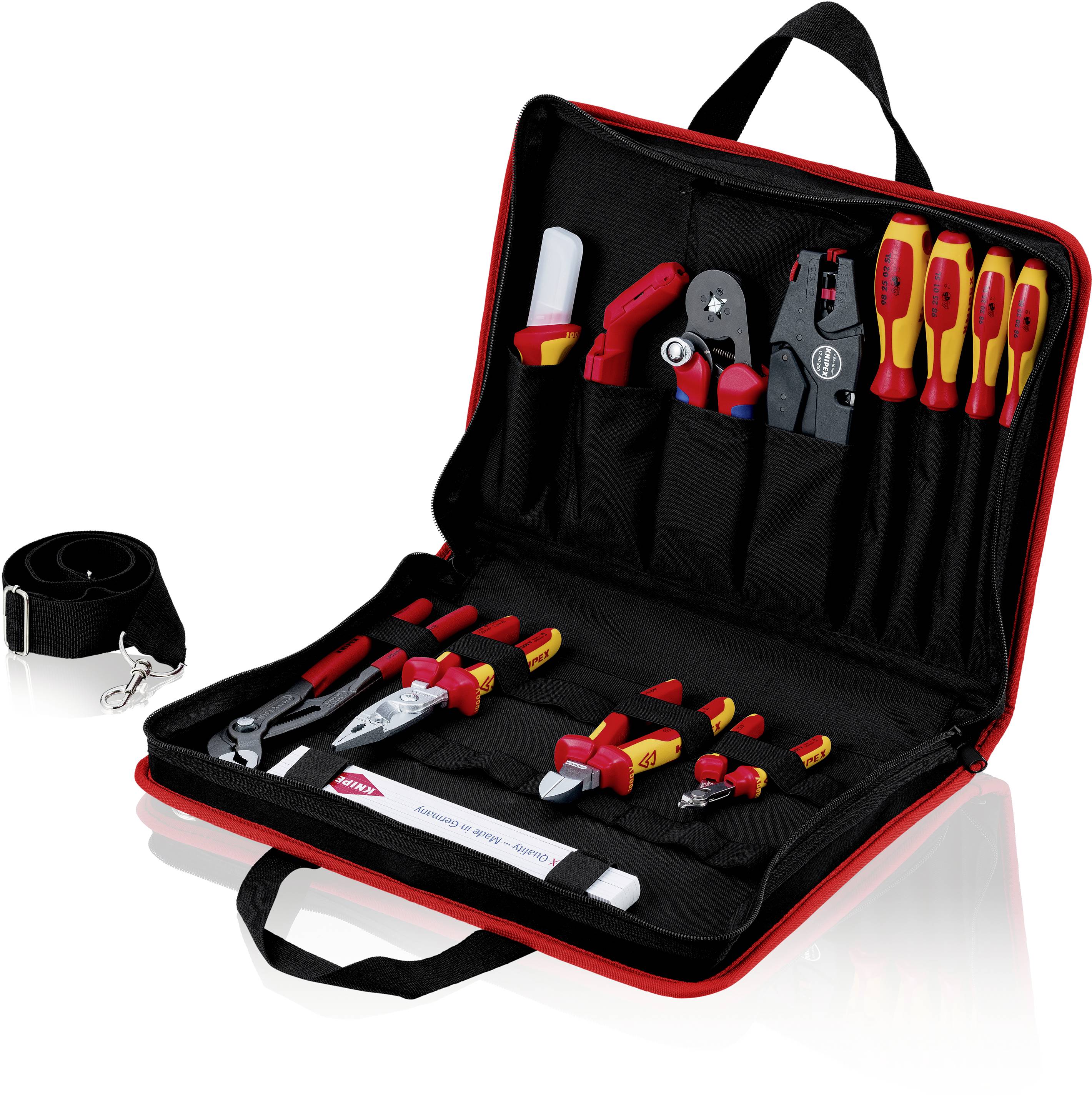 Knipex 00 21 11 Elektriker Werkzeugtasche bestückt 14teilig (L x B x H) 410 x 296 x 61mm