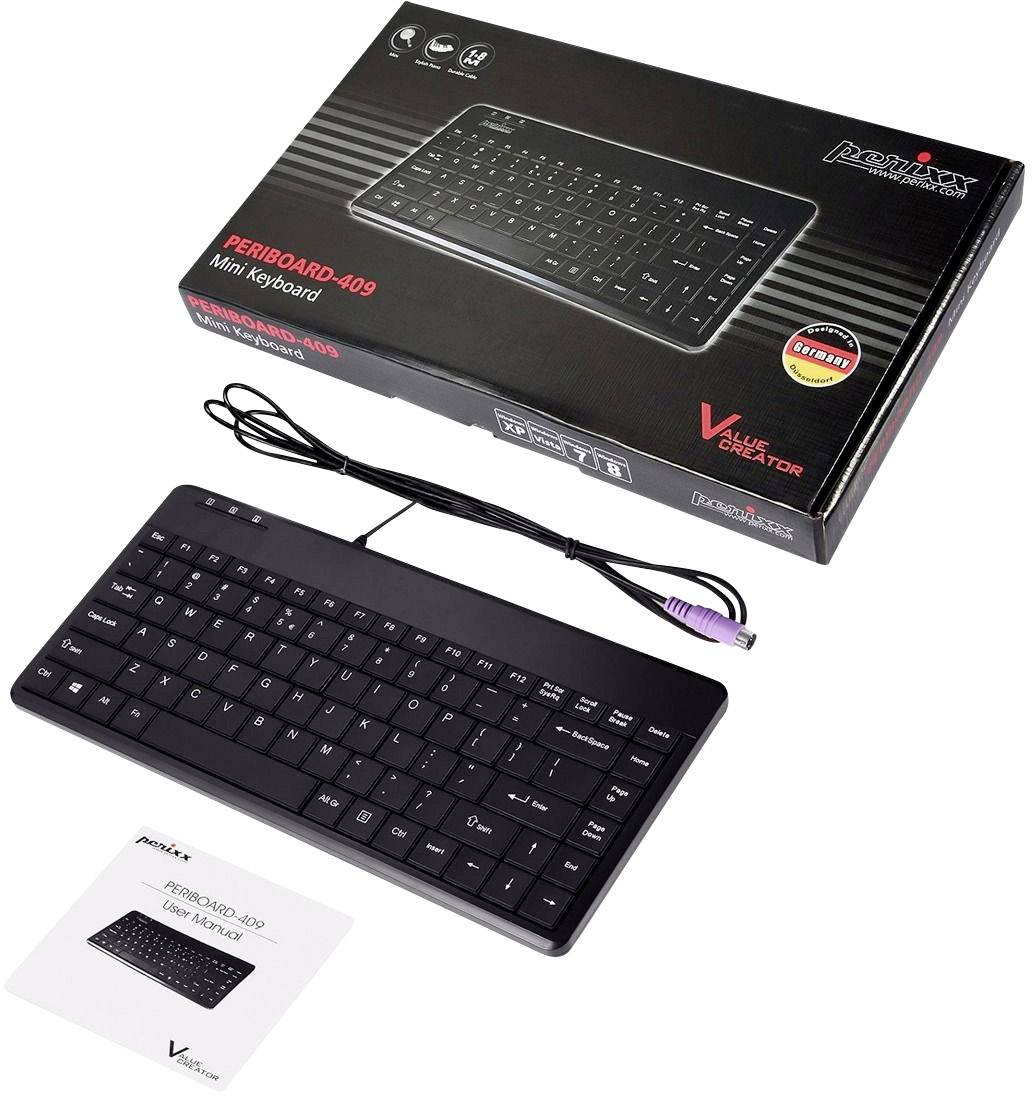 Perixx PERIBOARD-409 P - Tastatur - PS/2 - QWERTZ