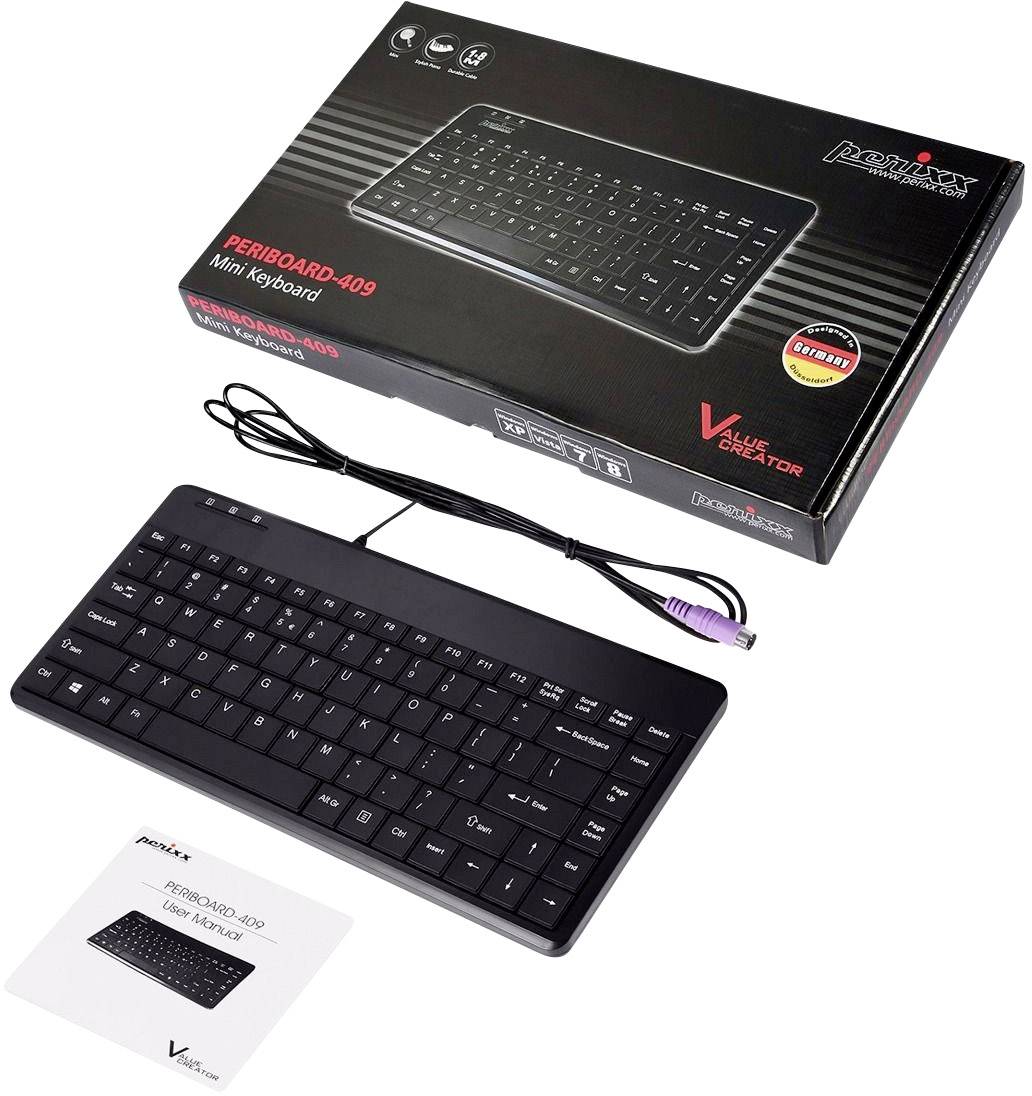 Perixx PERIBOARD-409 P - Tastatur - PS/2 - QWERTZ