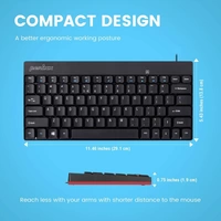 Perixx USB Tastatur Deutsch, QWERTZ Schwarz USB-Anschluss Perixx USB Tastatur Deutsch, QWERTZ Schwarz USB-Anschluss