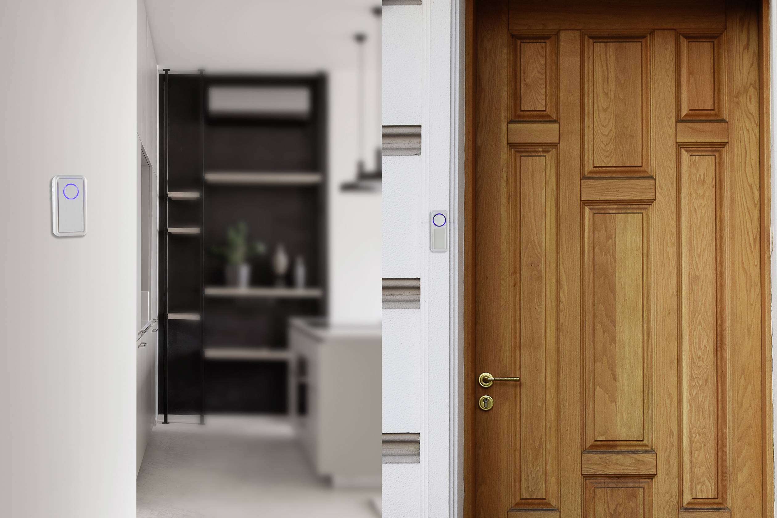 Sygonix SY-4499404 Funkklingel Komplett-Set mit Namensschild, mit Blinklicht