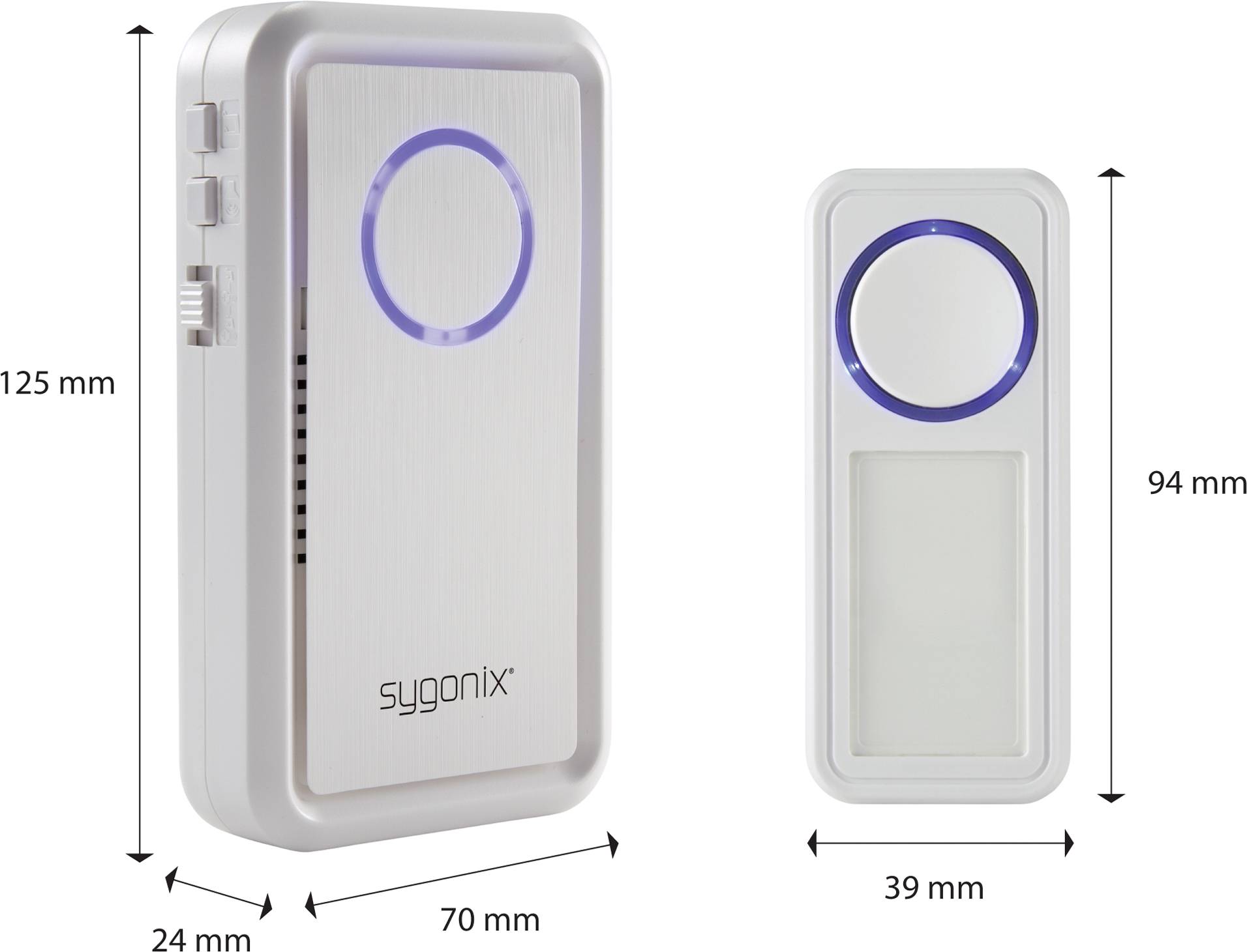Sygonix SY-4499404 Funkklingel Komplett-Set mit Namensschild, mit Blinklicht