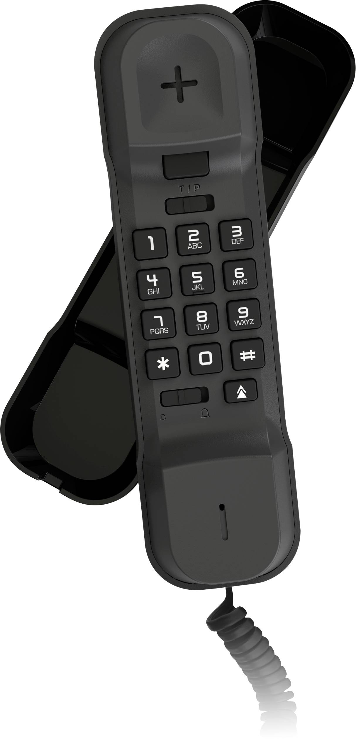 Alcatel T06 Schnurgebundenes Telefon, analog ultraflach Schwarz