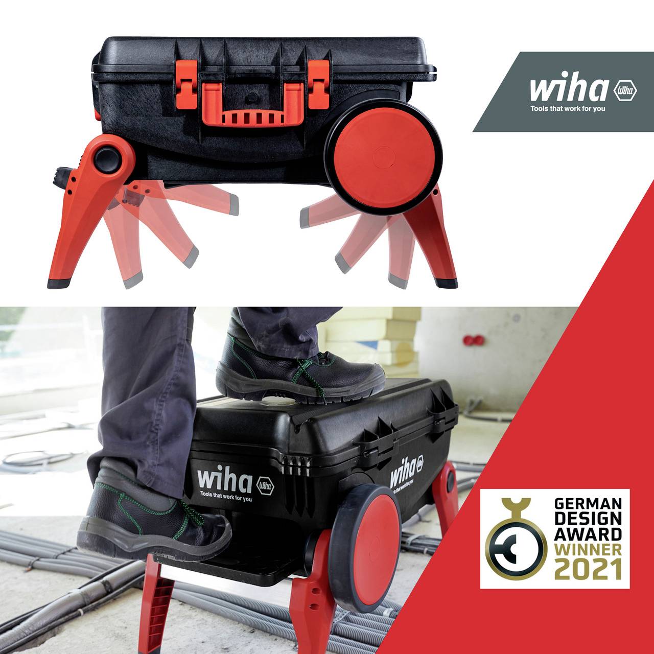 Wiha 44128 Elektriker, Handwerker, Profi, VDE Werkzeugkoffer bestückt 104teilig (L x B x H) 680 x 497 x 336mm