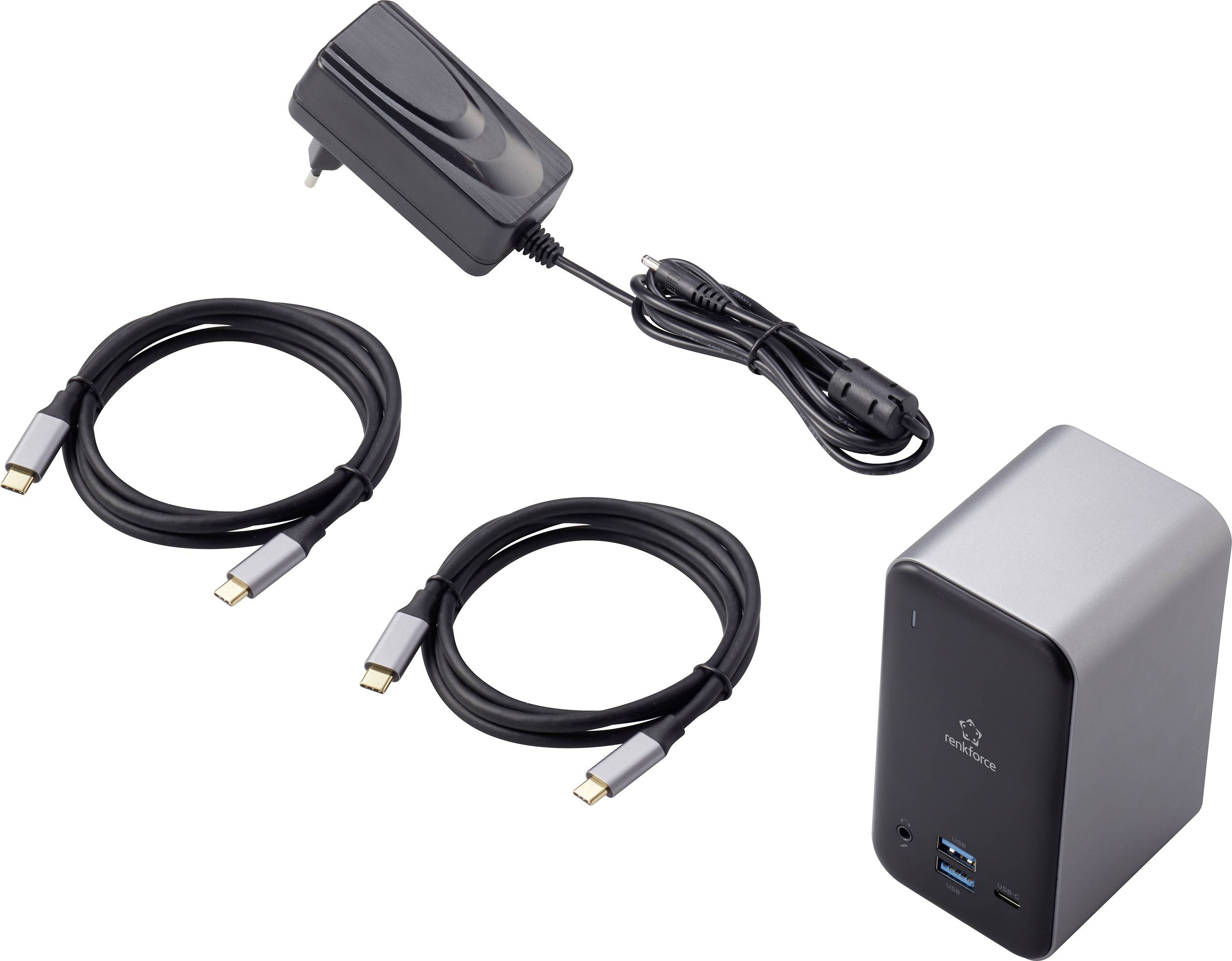 Renkforce USB-C® Dockingstation RF-DKS-650 Passend für Marke Dockingstations: Universal inkl. Ladefunktion