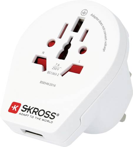 Skross 1500267 Reiseadapter Country Adapter World to UK USB