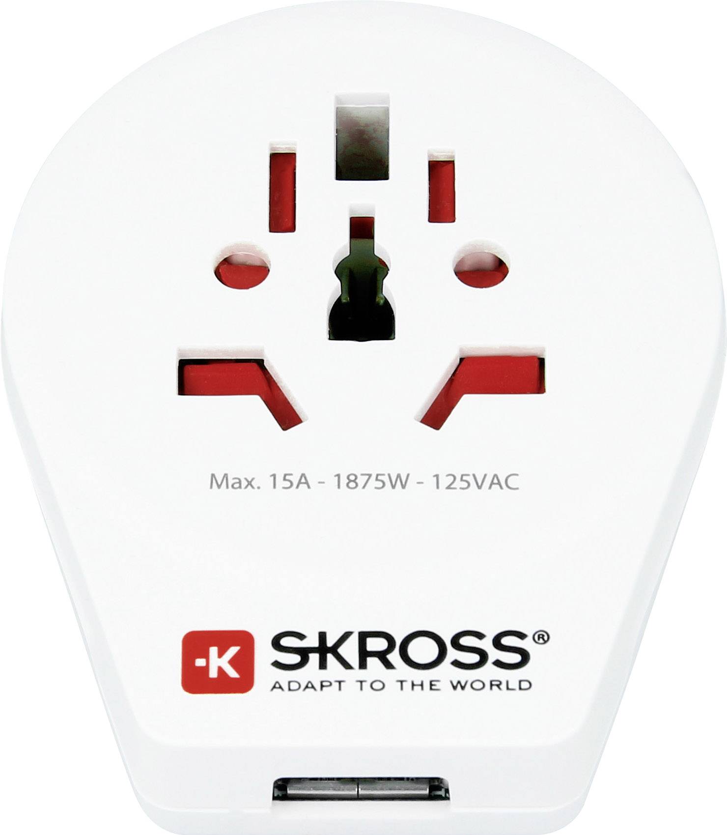 Skross 1500268 Reiseadapter Country Adapter World to USA USB