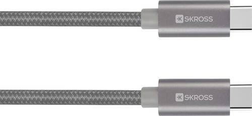 Skross USB 2.0 Anschlusskabel [1x USB-C™ Stecker - 1x USB-C™ Stecker] 2.00m Grau