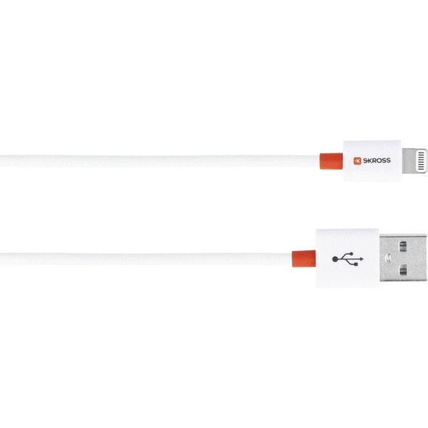 Skross Apple iPad/iPhone/iPod Anschlusskabel [1x USB - 1x Apple Lightning-Stecker] 1.00m Weiß