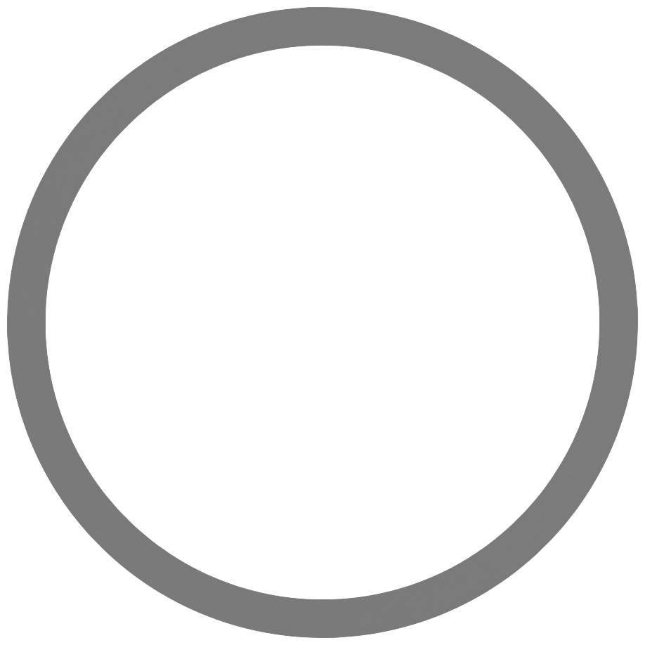 Grauer Kreis auf weißem Hintergrund, symbolisiert Neutralität oder Minimalismus.