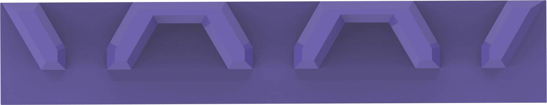 Blauer Hintergrund mit geometrischen, vorstehenden Strukturen in einem regelmäßigen Muster.