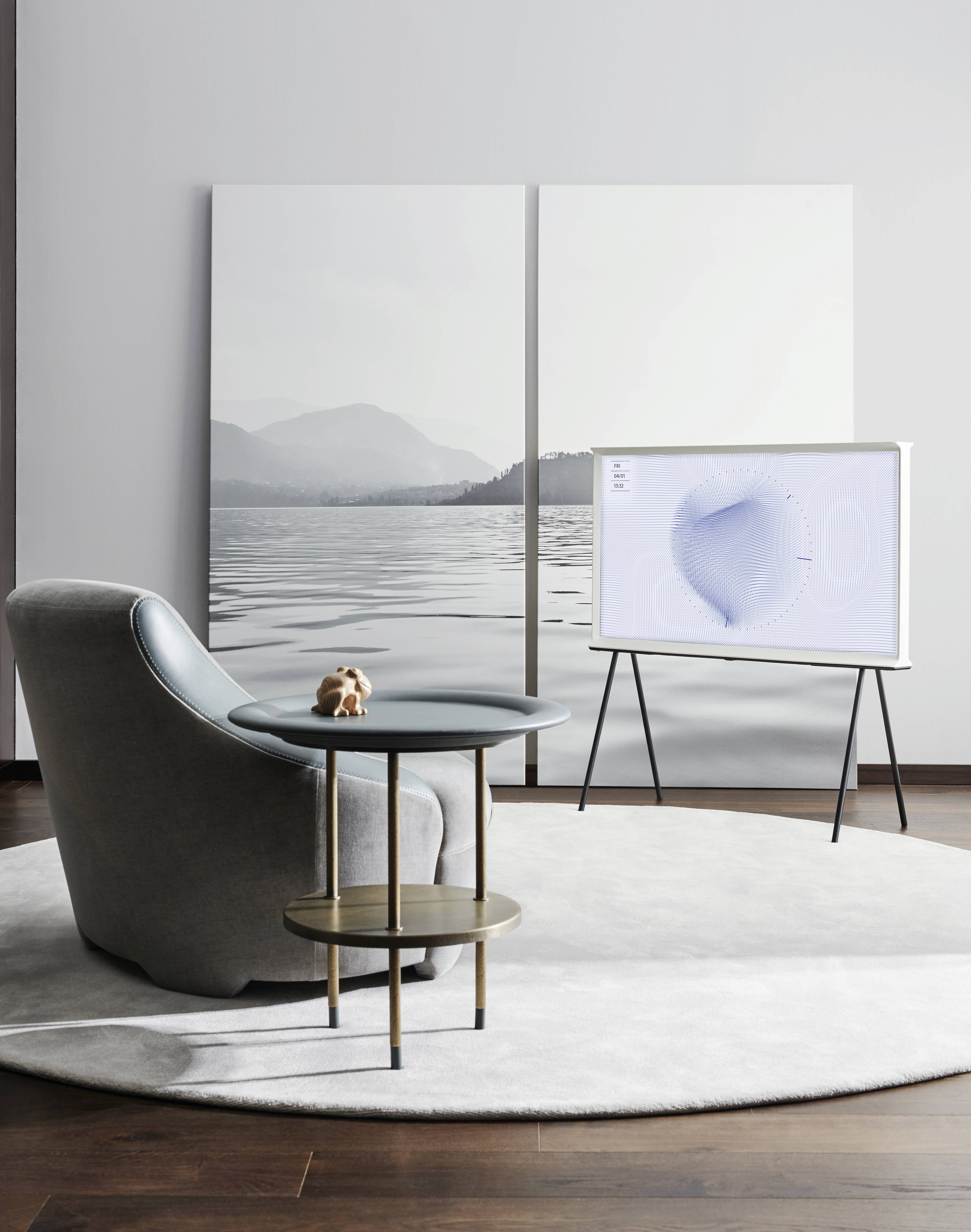 Samsung GQ49LS01 QLED-TV 123 cm 49 Zoll EEK G (A - G) DVB-T2, DVB-C, DVB-S, UHD, Smart TV, WLAN, PVR ready, CI+ Hellblau