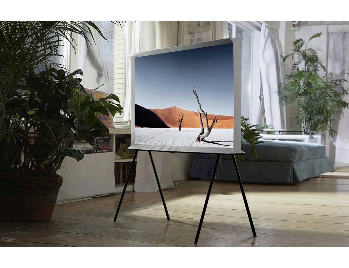 Samsung GQ43LS01 QLED-TV 108 cm 43 Zoll EEK G (A - G) DVB-T2, DVB-C, DVB-S, UHD, Smart TV, WLAN, PVR ready, CI+ Hellblau