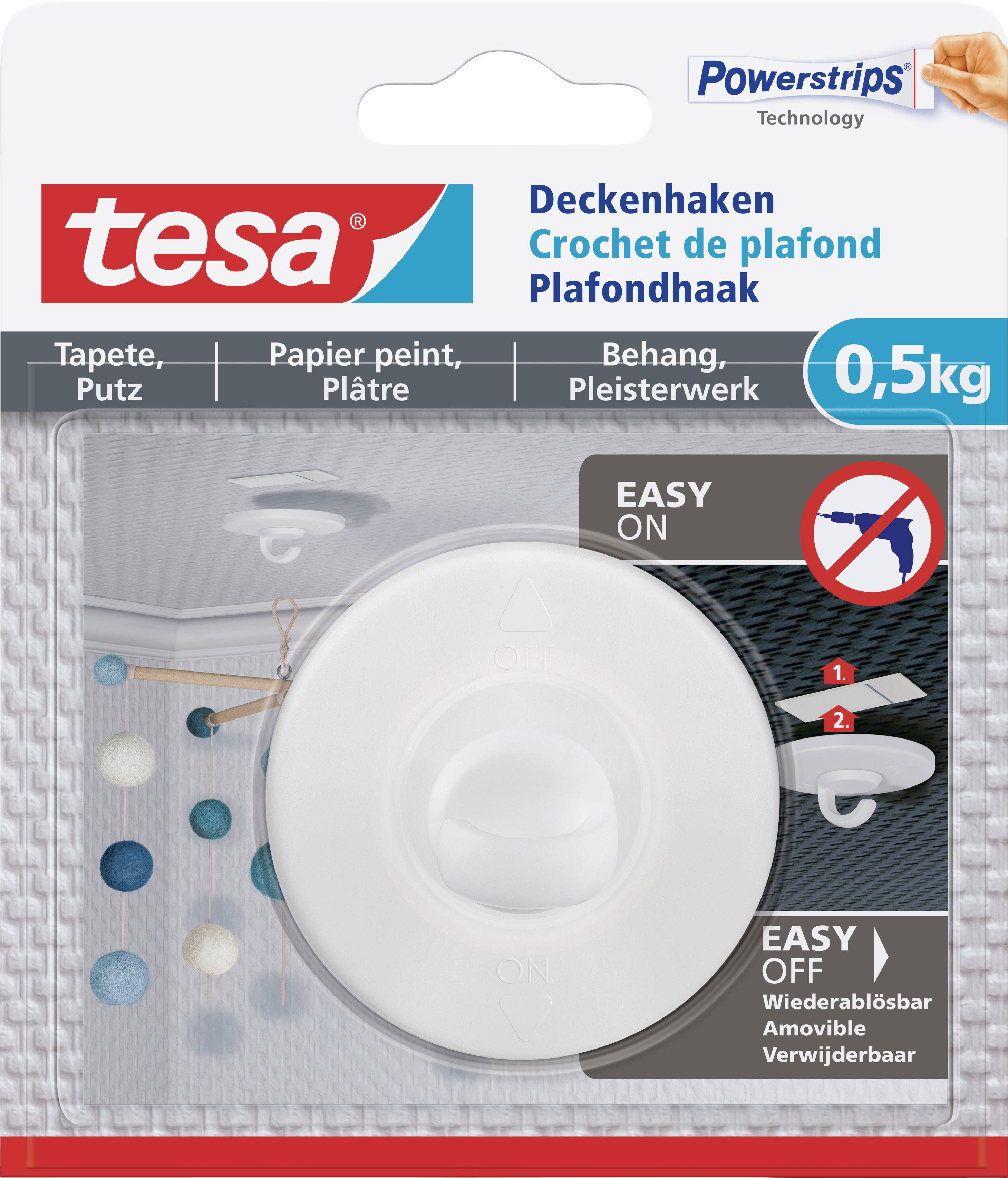 Tesa 77781 Deckenhaken Weiß Inhalt: 1St.