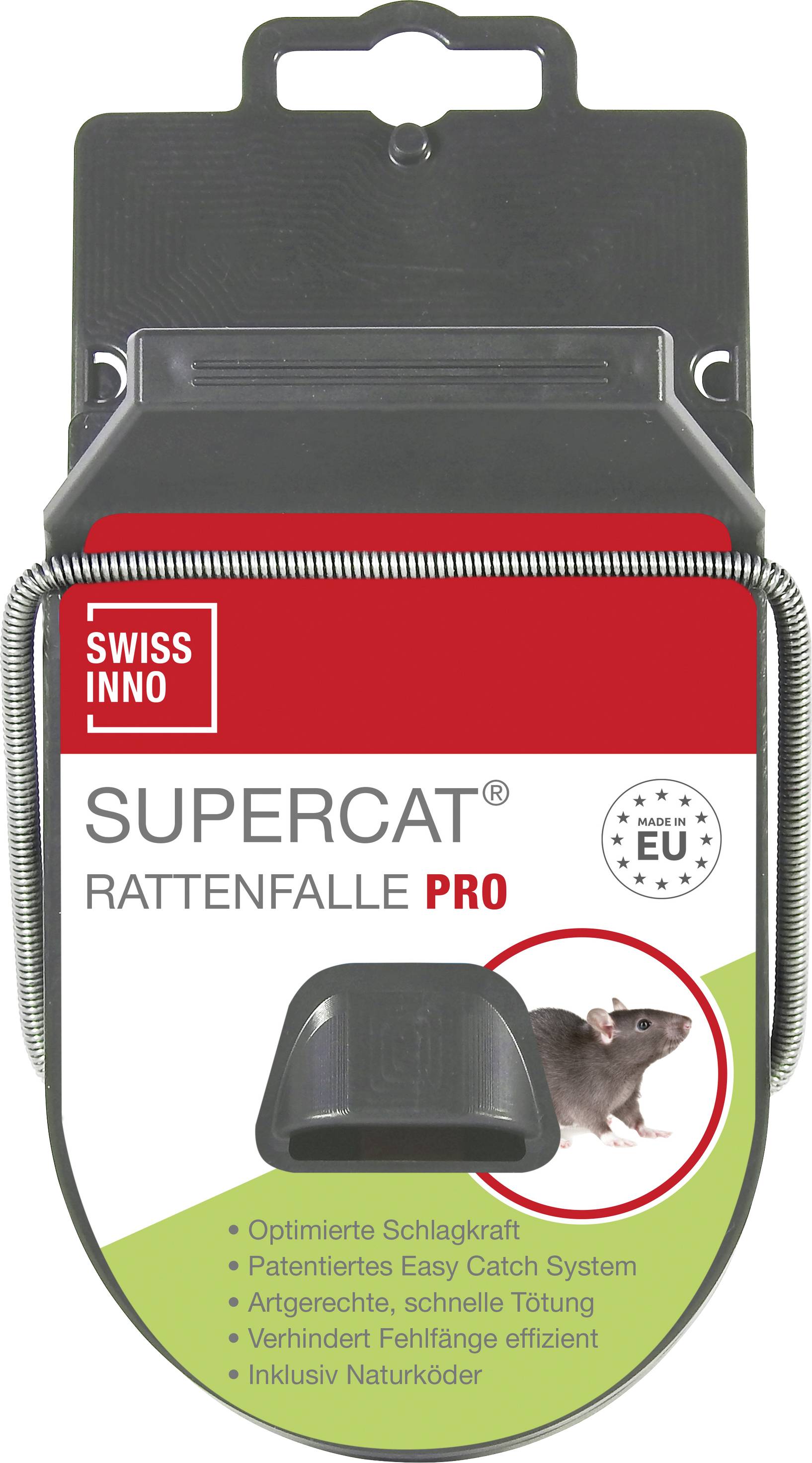 Swissinno SuperCat PRO Rattenfalle Funktionsart Lockstoff Erdnussbutter-Köder 1 St.
