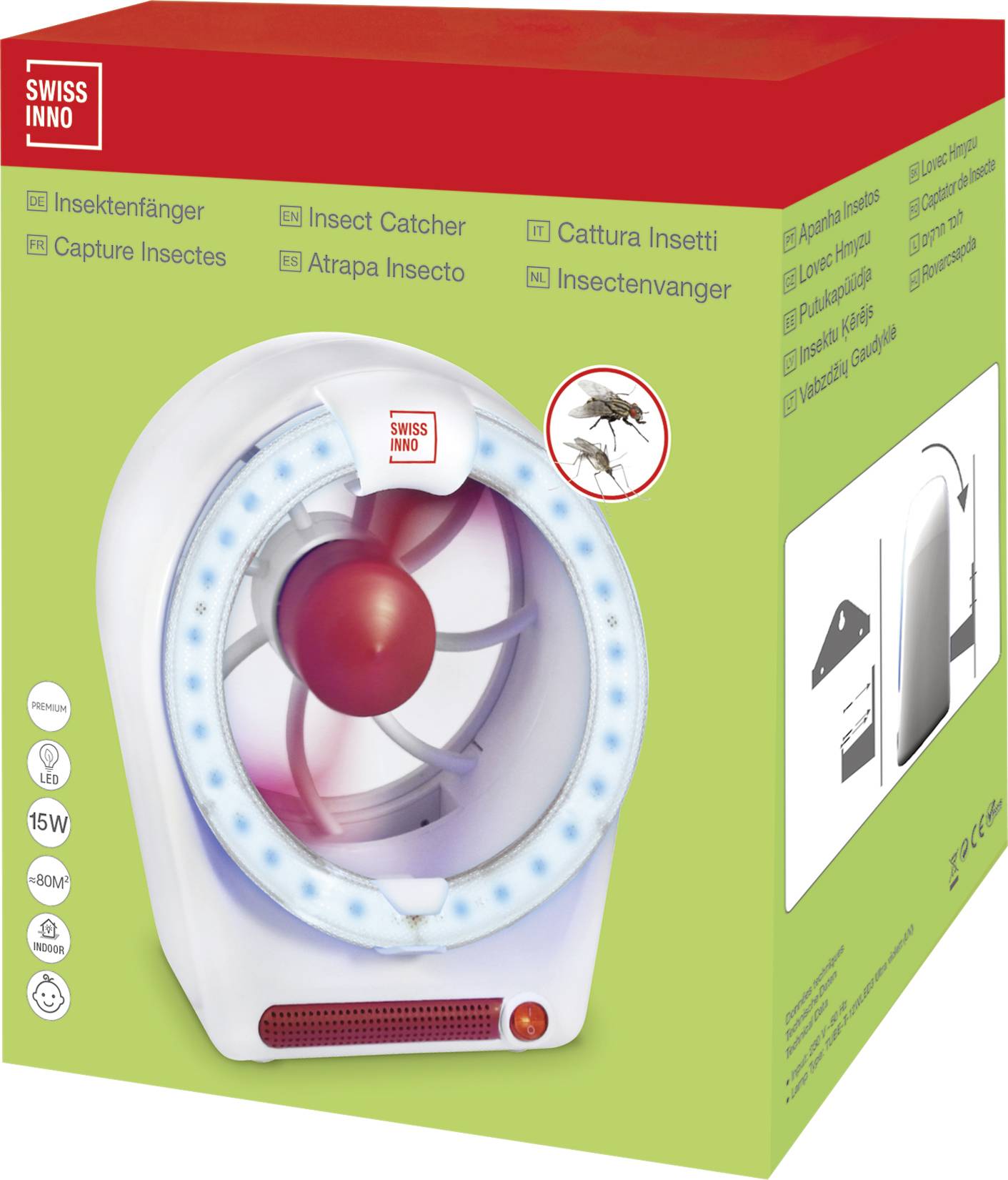 Swissinno LED-Venti 15W 1 265 001 UV-Insektenfänger UV-Licht 15W Weiß 1St.